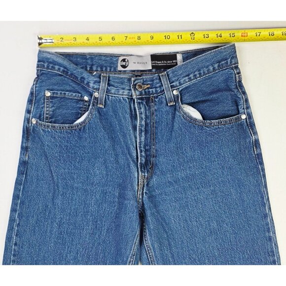 Levis Size 31X30 Mens Silver Tab '94 Baggy Blue Cotton Denim 5 Pocket Logo Jeans - Picture 2 of 13